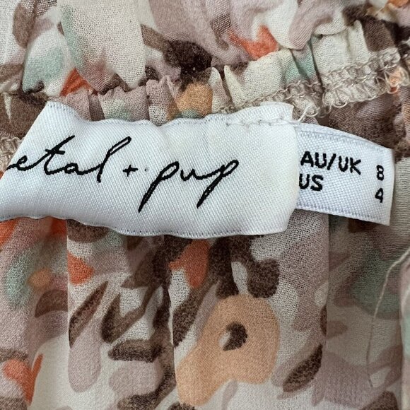 Petal & Pup Off The Shoulder Ruffle Mini Dress Size SMALL NEW - Picture 5 of 6